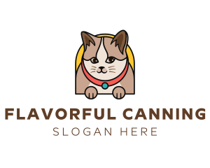 Cute Pet Cat logo design