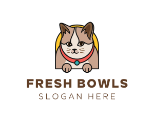 Cute Pet Cat logo design