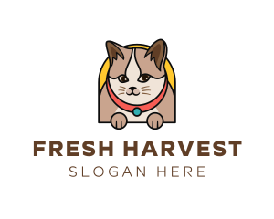 Cute Pet Cat logo design