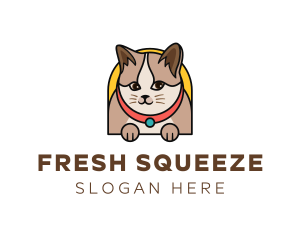 Cute Pet Cat logo design