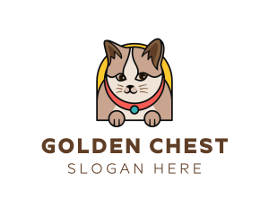 Cute Pet Cat logo design