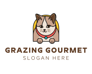 Cute Pet Cat logo design