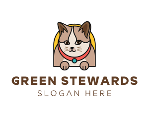 Cute Pet Cat logo design