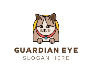 Cute Pet Cat logo design