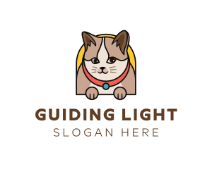 Cute Pet Cat logo design