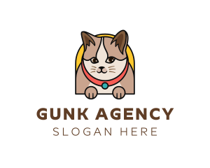 Cute Pet Cat logo design