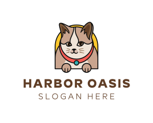 Cute Pet Cat logo design