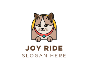 Cute Pet Cat logo design