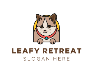 Cute Pet Cat logo design