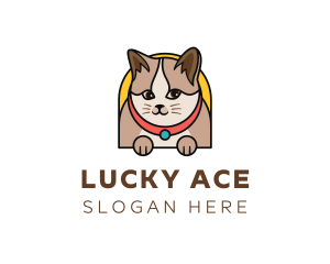 Cute Pet Cat logo design