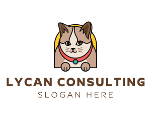 Cute Pet Cat logo design