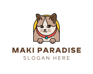 Cute Pet Cat logo design