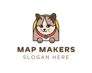 Cute Pet Cat logo design