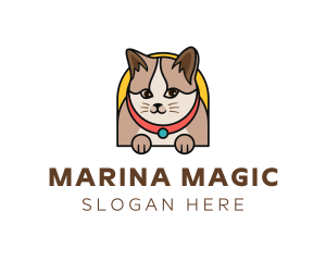 Cute Pet Cat logo design