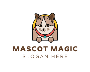 Cute Pet Cat logo design