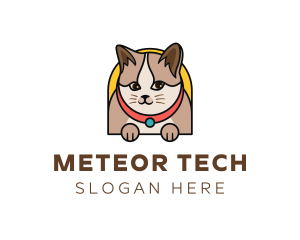 Cute Pet Cat logo design