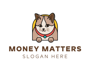 Cute Pet Cat logo design