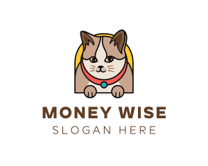 Cute Pet Cat logo design