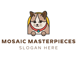 Cute Pet Cat logo design