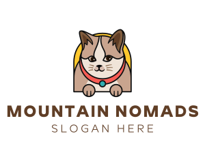 Cute Pet Cat logo design