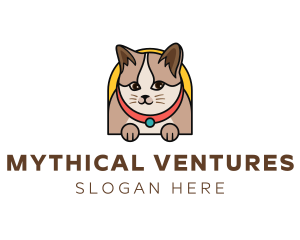 Cute Pet Cat logo design