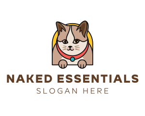 Cute Pet Cat logo design