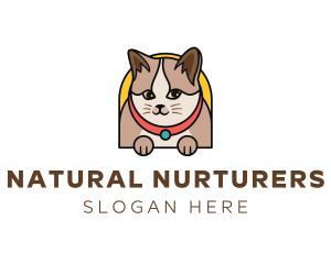 Cute Pet Cat logo design