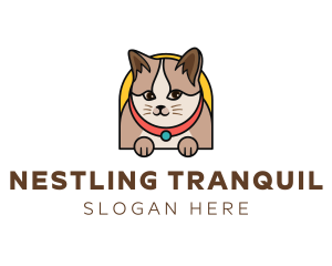 Cute Pet Cat logo design