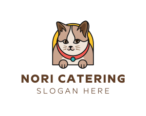 Cute Pet Cat logo design