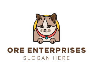 Cute Pet Cat logo design