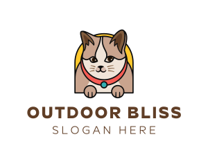 Cute Pet Cat logo design