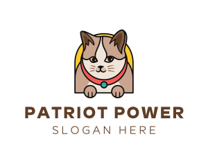 Cute Pet Cat logo design