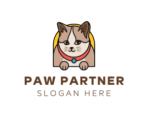 Cute Pet Cat logo design