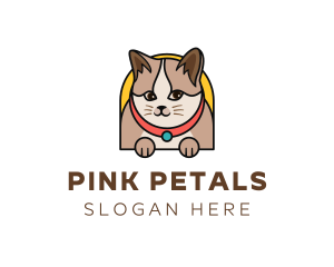 Cute Pet Cat logo design