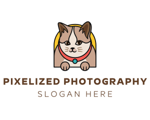 Cute Pet Cat logo design