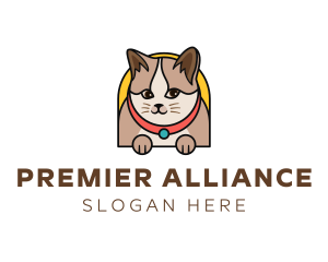 Cute Pet Cat logo design