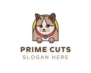 Cute Pet Cat logo design