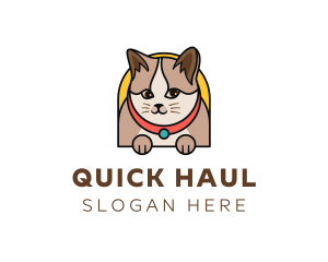 Cute Pet Cat logo design