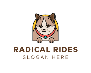 Cute Pet Cat logo design