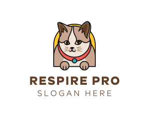 Cute Pet Cat logo design