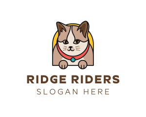 Cute Pet Cat logo design