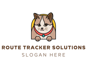 Cute Pet Cat logo design