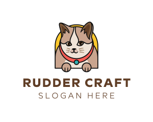 Cute Pet Cat logo design