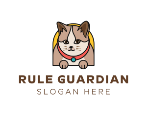 Cute Pet Cat logo design