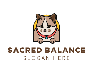 Cute Pet Cat logo design