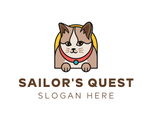 Cute Pet Cat logo design