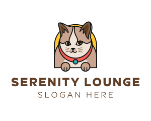 Cute Pet Cat logo design