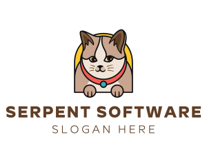 Cute Pet Cat logo design