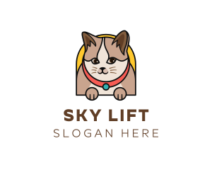 Cute Pet Cat logo design