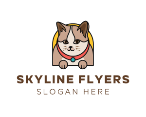 Cute Pet Cat logo design